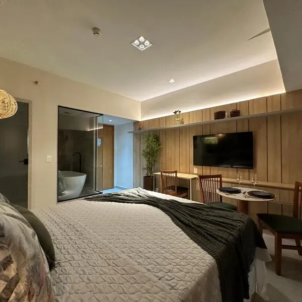 Studio de Luxo com vista deslumbrante para o Rio