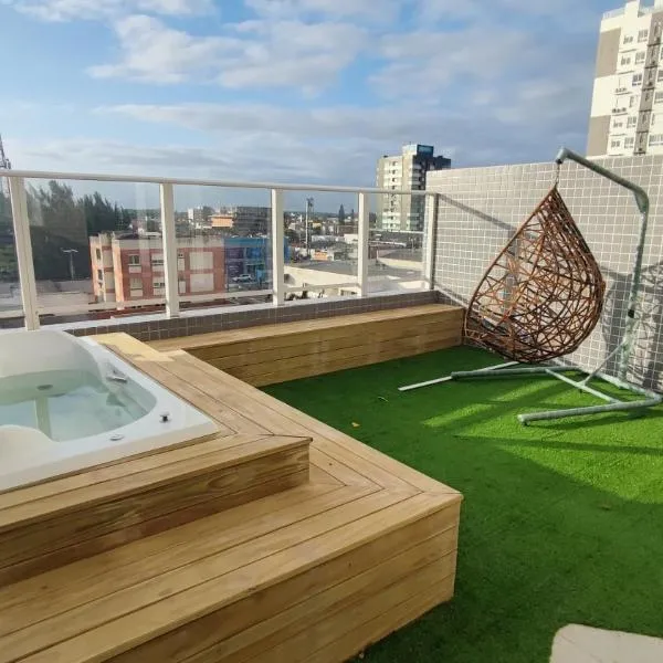 Apartamento Sofisticado Ed Del Paine terraço com hidro